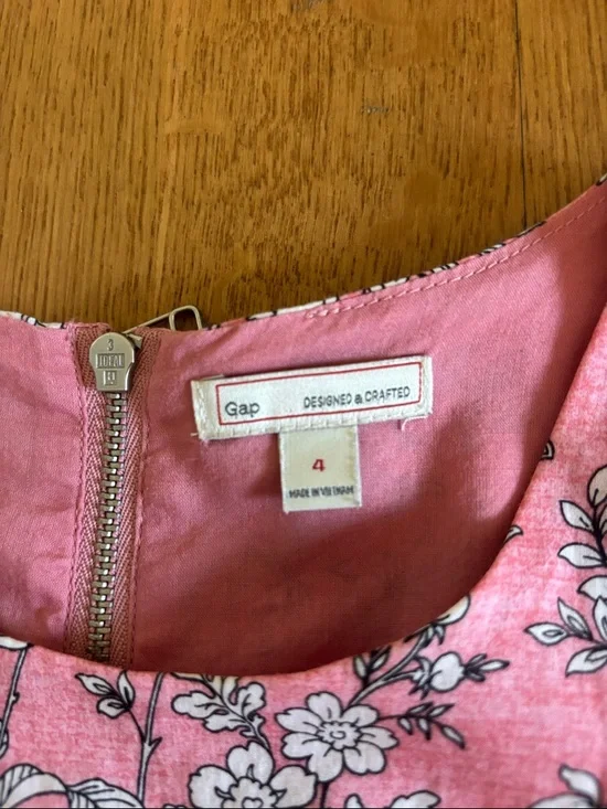 GAP Pink Floral Sleeveless Casual Dress - Picture 2 of 5